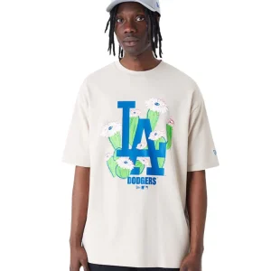 TSHIRT NEW ERA FLORAL CACTUS LA DODGERS BEIGE