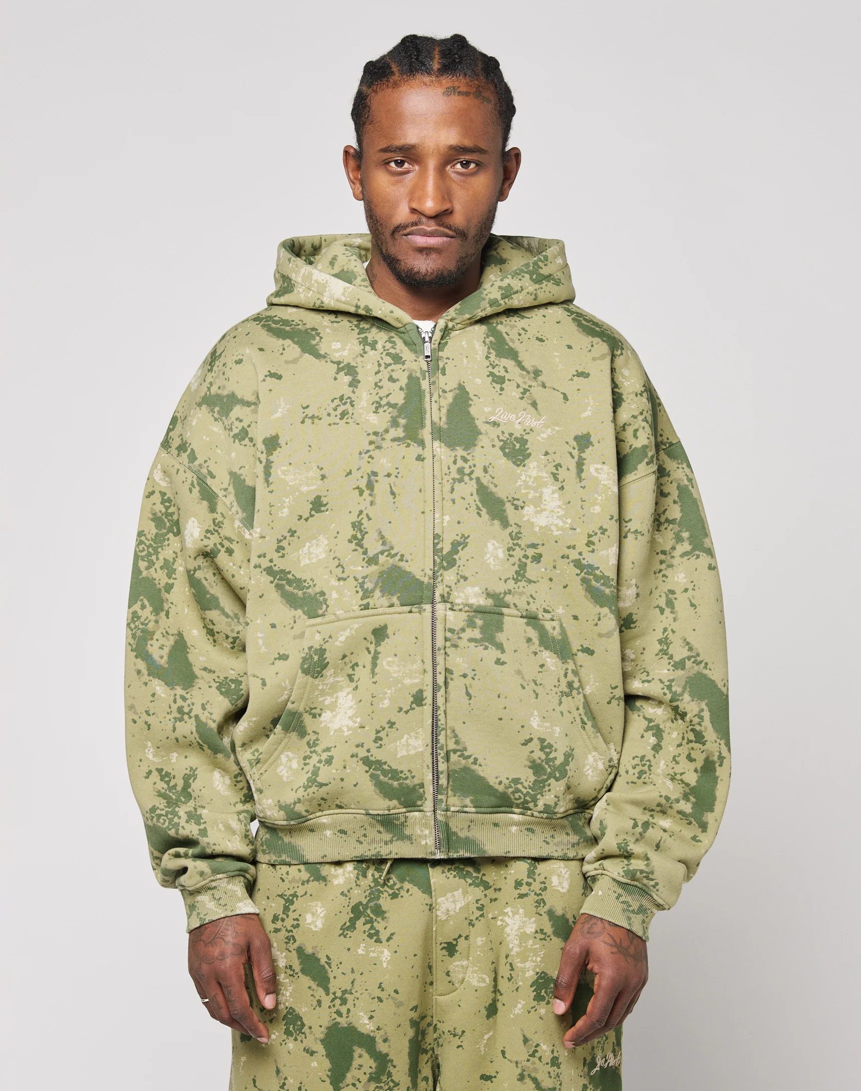 Camo Hooded Zip