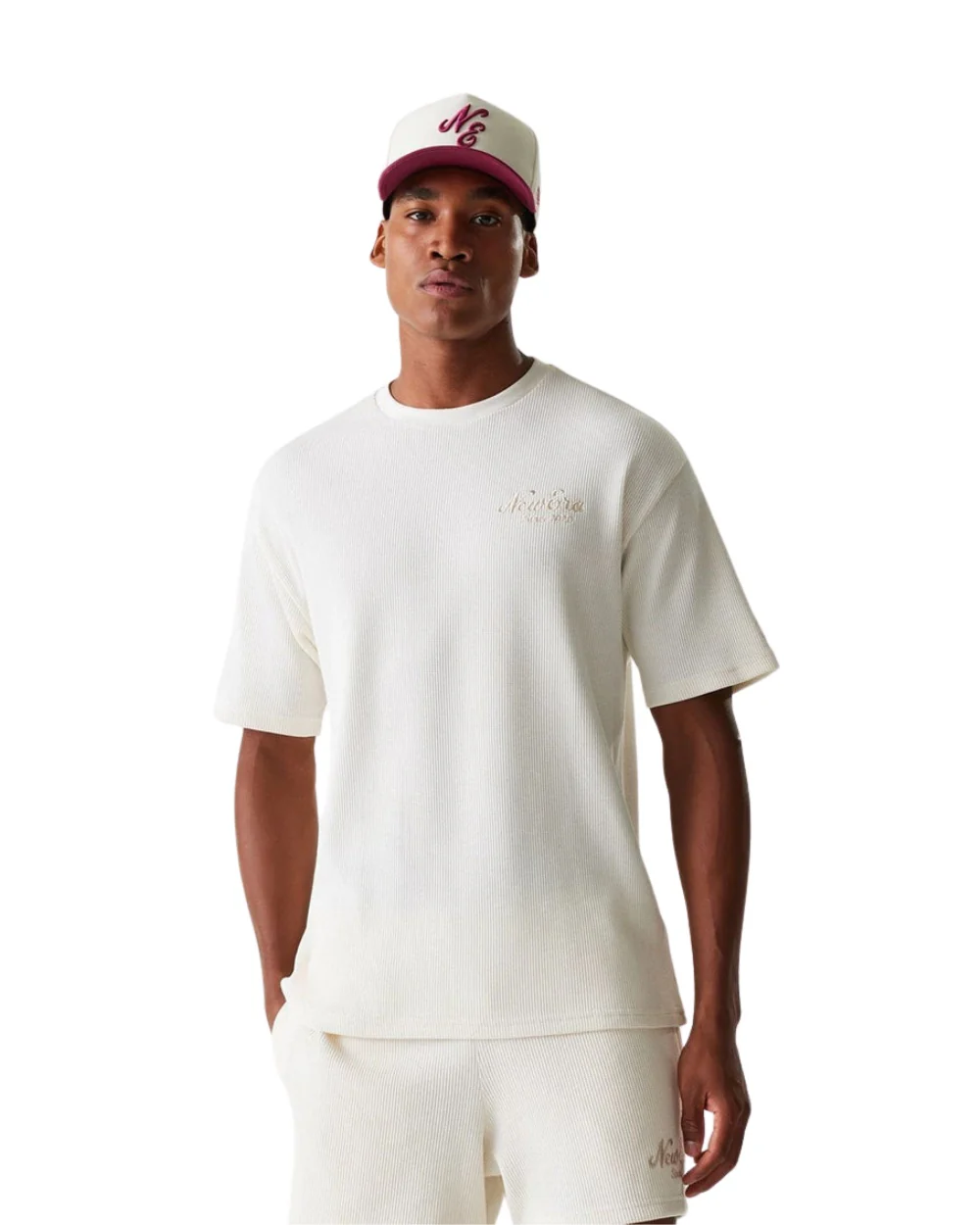 T-SHIRT NEW ERA WAFFLE BEIGE – Image 3