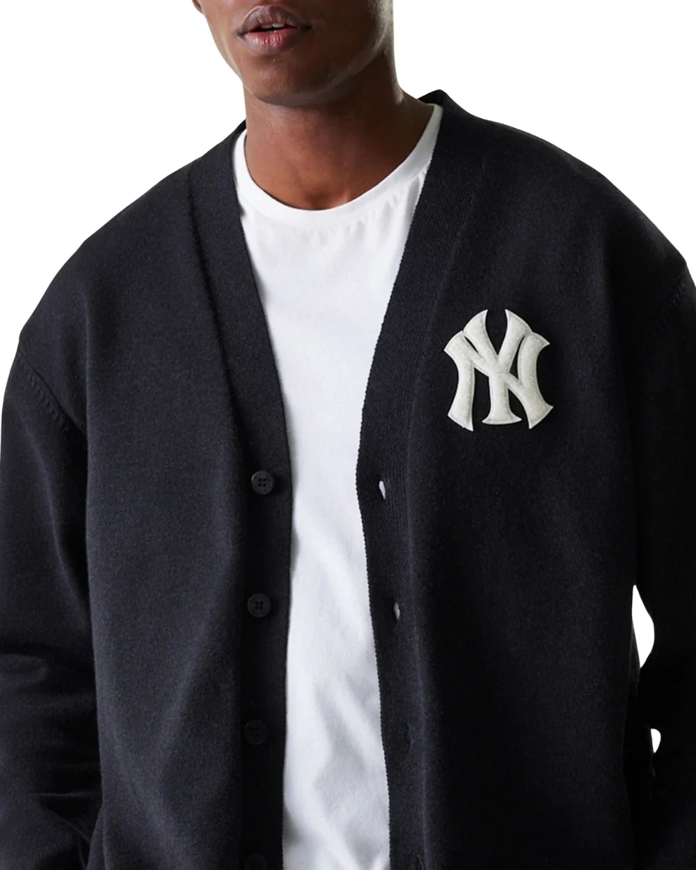 CARDIGAN NEW ERA KNIT NY YANKEES NOIR – Image 3