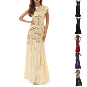 AVP PASSION: 1920s Sequin Beaded Flapper Evening Dress