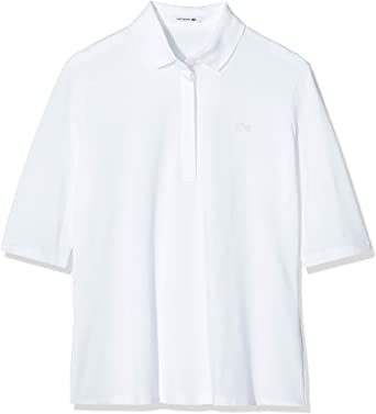 Polo Lacoste femme full white