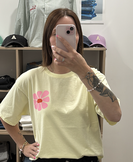 T SHIRT FLOWER YEL