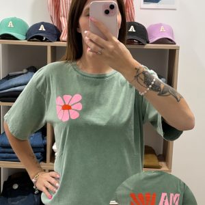 T SHIRT FLOWER GRN