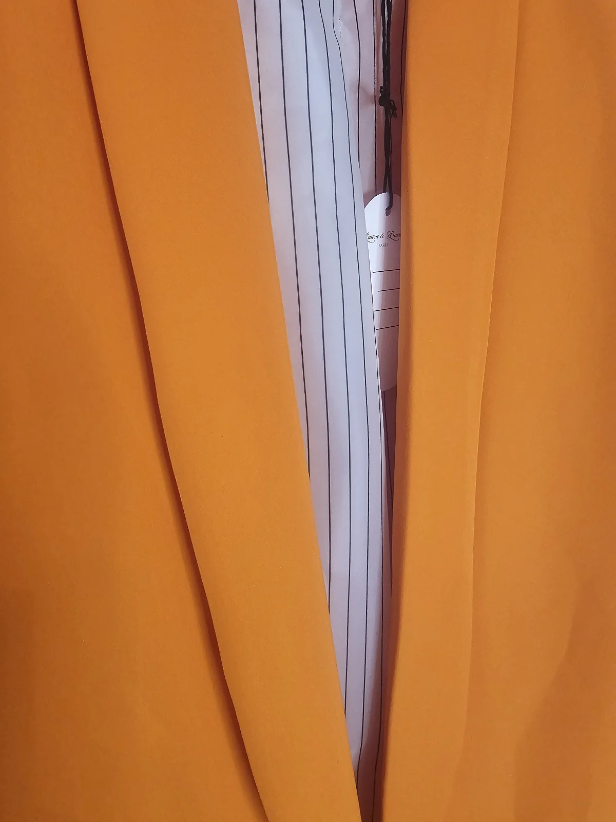 AVP PASSION Blazer Femme Élégant Orange Doux à Manches Longues Coupe Droite avec Doublure Rayée & Fausses Poches Avant – Tissu Léger et Confortable – Look Chic Décontracté – Image 6