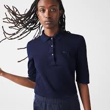 Polo Lacoste femme full navy