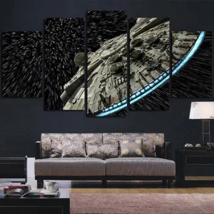Tableau Star Wars Faucon Millénium (Vitesse Lumière)