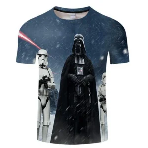 T-SHIRT STAR WARS DARK VADOR (BLEU ET NOIR)