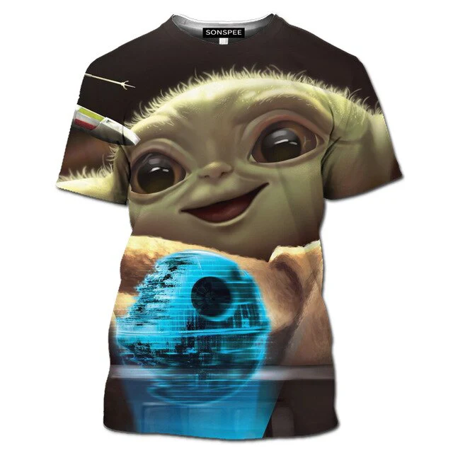 T-SHIRT STAR WARS BABY YODA FEMME