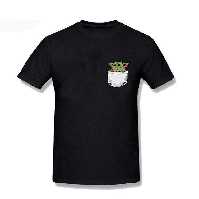 T-SHIRT STAR WARS BABY YODA DANS UNE POCKET