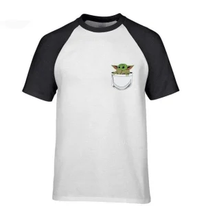 T-SHIRT STAR WARS BÉBÉ YODA DANS UNE POCHE